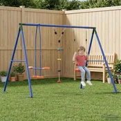 vidaXL Zunanji swing komplet večbarvno Jeklo in PE