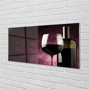 tulup.si Slika na akrilnem steklu Steklenica in kozarec fina 125x50 cm 4 obešalnika