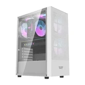 darkFlash Ohišje za računalnik Darkflash A290 (belo) + 3 RGB ventilatorji