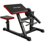 SPORTNOW 2 V 1 klop za telovadbo curl za biceps triceps z nastavljivim sedežem in fiksno podporo za komolce, klop za preacher curl s podporo za uteži, oprema za fitnes za vadbo rok doma