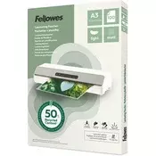 Laminirna folija za vruće laminiranje, 80 mikrona, A3, mat, 100 listova, FELLOWES Light 100143436