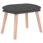 Vidaxl Stolček za noge temno siv 45x29,5x35 cm blago
