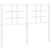 Vidaxl Kovinsko nadomestno vzglavje belo 120 cm