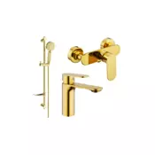 Mexen Milo DF40 tuš komplet, zlati - 71304DF40-50