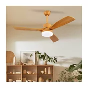ZEVENTI - LED plafonski ventilator MARE LED/24W/230V Wi-Fi Tuya hrast + daljinski upravljac