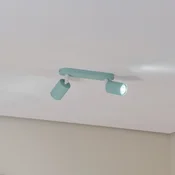 TK Lighting Stropna svetilka Livia, mint zelena, 35 cm, 2-svetilna, kovina, GU10 - otroška soba