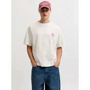 JACK & JONES Majica JORSALAMANCO mornarska/karminsko rdeča/naravno bela