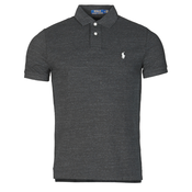 Polo Ralph Lauren  Polo majice kratki rokavi POLO AJUSTE DROIT EN COTON BASIC MESH LOGO PONY PLAYER  Črna