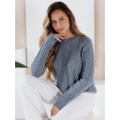 Damski sweter BRAVINAi niebieski Dstreet