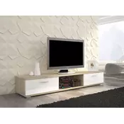 TV regal SELLA (različne barve)-Sonoma hrast/bela, visoki sijaj
