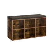Songmics Klop za čevlje 30x87x48 cm rjav