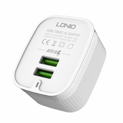 LDNIO Kucni punjac LDNIO A201 2xUSB 5V/2.4A microUSB/ bela