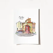 Wallity Poster Menton France-2034, 21x29,7 cm
