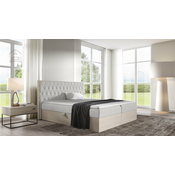 Boxspring postelja Wood 6 - 160x200 cm - nordijski tik