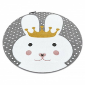 eoshop Okrogla preproga PETIT KRÁLÍČEK, siva ( - Velikost: krog 140 cm)