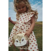 Konges Slojd obleka bombažna CIANNA BOW DRESS GOTS