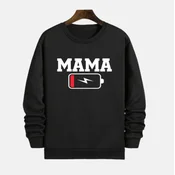 MAFIMI Ženski duks Mama bez baterije, Crni