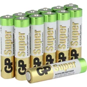 GP Batteries GP Batteries Super micro (AAA)-baterija alkalno-manganov 1.5 V 12 kos, (20430503)