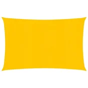shumee vidaXL Senčno jadro, 160 g/m2, rumeno, 2,5 x 3,5 m, HDPE