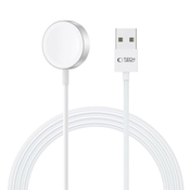 Brezžična polnilna postaja Tech-Protect UltraBoost za Apple Watch ure - USB-A 2.5W - 1.2m - bela