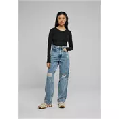 Womens Jersey Long Sleeve Bodysuit - Black