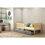 Dječji krevet Kubus - 80x160 cm - borovina/graphite