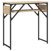 Vidaxl Konzolna mizica s polico sonoma hrast 75x30x75 cm inž. les
