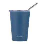 shumee 400 ml indigo modra termo skodelica s slamico