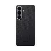 Premium ovitek Pitaka Edge z Aaron NFC gumbi za Samsung Galaxy S26 - black twill