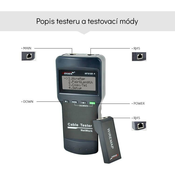 W-Star UTP Cable tester WSNF8108A Večfunkcijski zaslon z osvetlitvijo ozadja