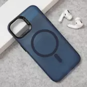 Maska Berlia Smooth Magnet za iPhone 16 tamno plava