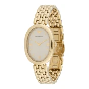 Emporio Armani Analogna ura svetlo bež/zlata