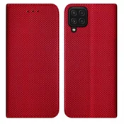 Futrola za knjige s pametnim preklopom za Samsung Galaxy A22 4G+ s crvenim staklom
