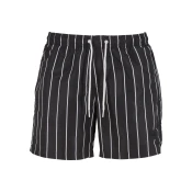 Urban Classics Kratke kopalne hlače črna/bela
