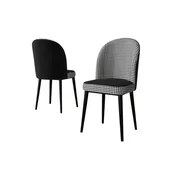 Hanah Home Kaze set trpezarijskih stolica 4 kom, pepito dezen, crna