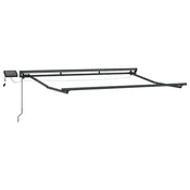 Vidaxl Ročno senčilo s LED-ji Antracit 3 x 2,5 m Aluminij