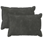 vidaXL Blazina z blazino HOUTEN 2 kos Antracit Mikrofibra