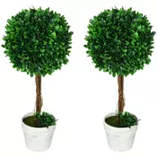 Homestar Set umetnih dreves iz šimširja 60 cm zelena