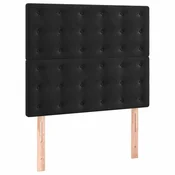 Vidaxl Vzglavje postelje črno 80x5x118/128 cm žametno