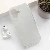 Maska Crystal Dust za iPhone 16 srebrna
