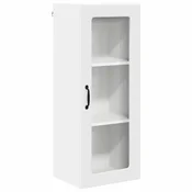 Vidaxl Stenski stekleni omarica PORTO Bela 40 x 31 x 100 cm