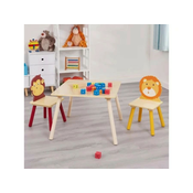 Set djecji stol sa 2 stolice Ginger Home - Animals