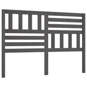 Vidaxl Posteljno vzglavje sivo 156x4x100 cm trdna borovina