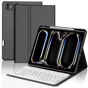 Infostyle IVEOPPE ovitek s tipkovnico za iPad Pro 13 (2024) – osvetlitev ozadja, snemljiva tipkovnica AZERTY, črna