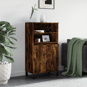 Visoka komoda dimljenog hrasta 60x36x110 cm konstruiranog drva