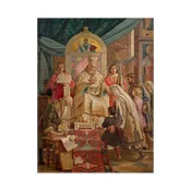 Canvas Slika na platnu Sveti Sava blagosilja Srpcad-Uroš Predic, 45x60 cm