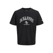 JACK & JONES Majica JORFREDERIKSBERG črna/bela