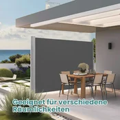 SONGMICS Stranski nadstrešek 180x450 cm siva, (5000248583)