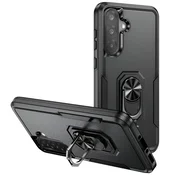 AVIZAR Hibridni antišok etui za Galaxy A37 z 360° magnetnim obročem, Črna, (5000274123)
