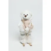 AMC HOME Novogodišnja figura Medved, 35cm, Beli